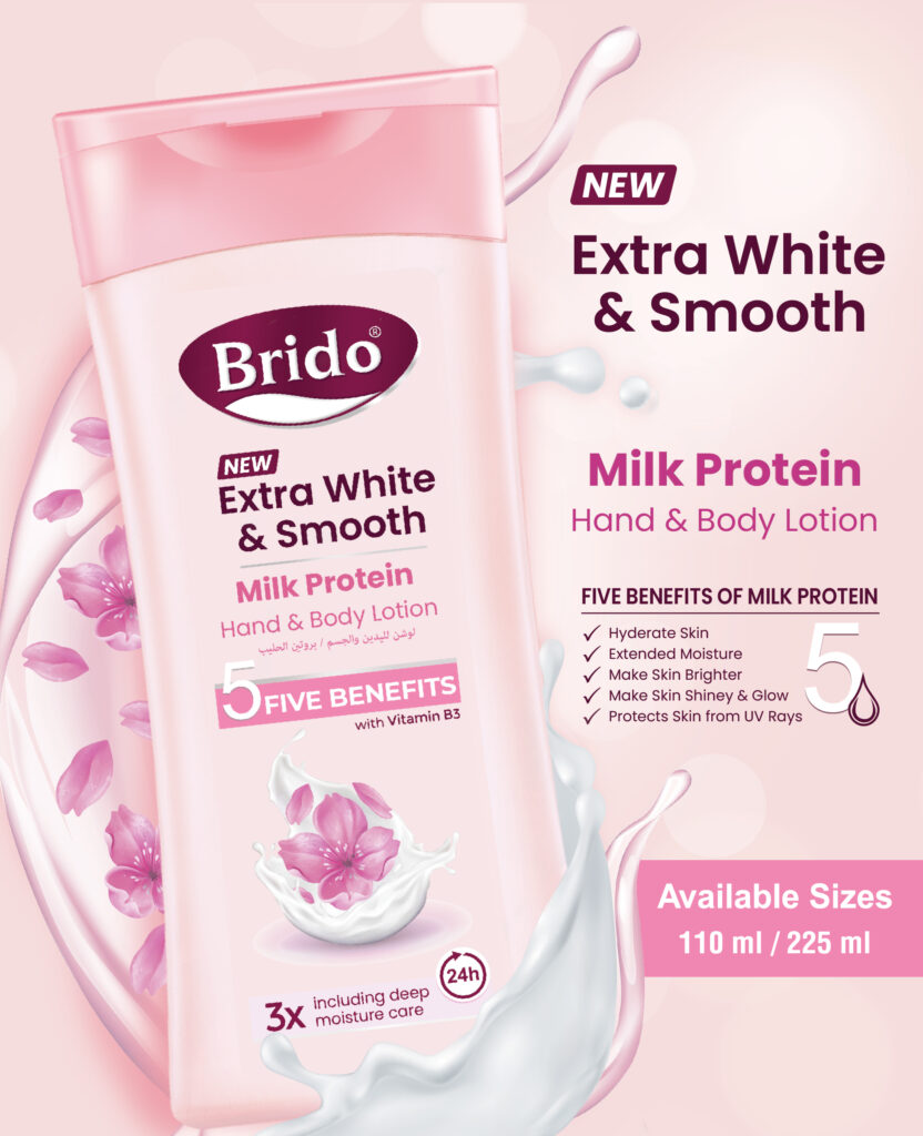 Brido Milk Protein Hand & Body Lotion- Extra White & Smooth
