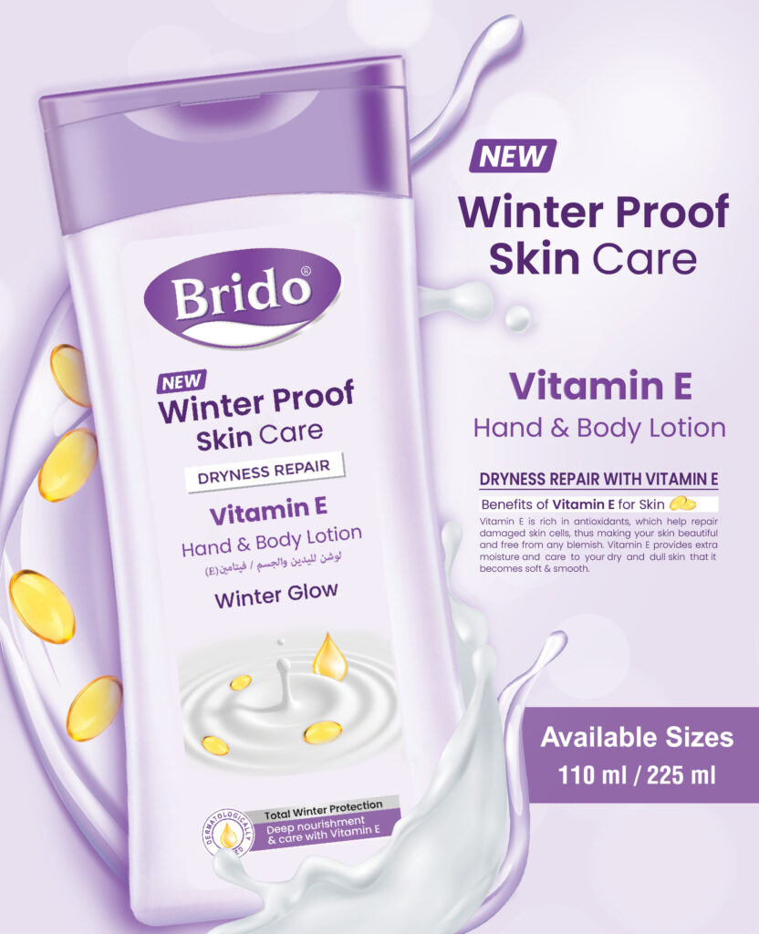 Brido Vitamin E Hand & Body Lotion- Winter Proof Skin Care 225ml