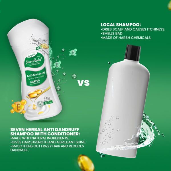 Seven Herbal Anti-Dandruff Shampoo with Conditioner with Multivitamins