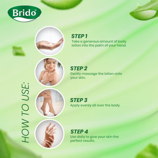 Brido Aloe Vera Hand & Body Lotion- Daily Skin Repair Formula