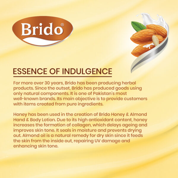 Brido Honey & Almond Hand & Body Lotion- Extra Soft & Silky