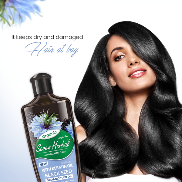 Seven Herbal Black Seed Hair Oil with Keratin Oil