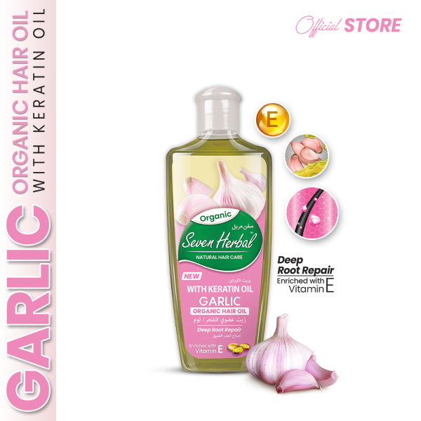 Seven Herbal Garlic Hair Oil with Keratin Oil